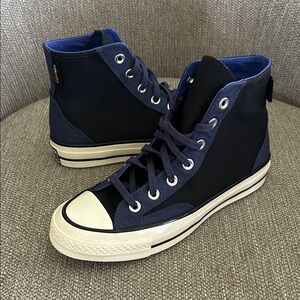 Converse Chuck 70 High Black Uncharted Waters Blue Sneakers